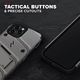 Zizo Bolt Cover - Pancerne etui iPhone 12 / iPhone 12 Pro ze szkłem 9H na ekran + podstawka uchwyt do paska (szary) 9