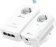 Adapter powerline TP-Link Zestaw adapterów Powerline Gigabit WLAN WiFi TP-Link z gniazdem AV1300 AC1350 TL-WPA8630P KIT (idealny do strumieniowego przesyłania multimediów, Wifi Clone, MU-MIMO, kontroli aplikacji, 4 porty Gigabit, plug play, tryb AP) biały 1