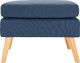 vidaXL Podnóżek, niebieski, tapicerowany tkaniną 2