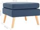 vidaXL Podnóżek, niebieski, tapicerowany tkaniną 5