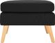 vidaXL Podnóżek, czarny, tapicerowany tkaniną 2