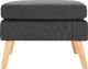 vidaXL Podnóżek, ciemnoszary, tapicerowany tkaniną 2