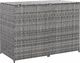 vidaXL Osłona na kosze rattan szara 148x77x111cm VidaXL 3