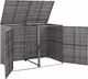 vidaXL Osłona na kosze rattan szara 148x77x111cm VidaXL 5