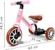 Ecotoys Rowerek biegowy rower 3w1 z pedałami + kółka boczne 3
