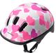 Meteor Kask ochronny, dziecięcy, rowerowy KS06 PINK HEARTS Rozmiar 44-48 1