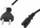 Kabel zasilający Lanberg  IEC 320 - C7 radiowy 3m 1