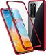 Dr.Fit Etui na telefon magnetyczne Dr.Fit szklane do Huawei P40 Pro Czerwone uniwersalny 1