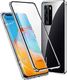 Dr.Fit Etui na telefon magnetyczne Dr.Fit szklane do Huawei P40 Pro Srebrne uniwersalny 1