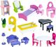 Jokomisiada DUŻY Drewniany domek dla LALEK BARBIE meble (ZA2122) 2