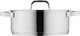 WMF Rondel WMF Compact Cuisine 24 cm, szklana pokrywa, patelnia 4,1 l, polerowana stal nierdzewna Cromargan, wewnętrzne skalowanie, możliwość układania w stosy, garnek indukcyjny, niepowlekany 8