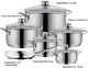 WMF Zestaw garnków WMF Diadem Plus, sztuki 6, stal nierdzewna polerowana Cromargan, garnki ze szklaną pokrywką, garnki indukcyjne, garnek indukcyjny, niepowlekany 5