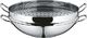 Patelnia WMF Zestaw woków imprezowych WMF, sztuki 4, patelnia wok z pokrywką, 36 cm, amortyzator 4,5l, stojak do przechowywania, wkładka amortyzatora Cromargan stal nierdzewna polerowana, niepowlekana, indukcja 4