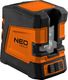 Neo Laser krzyżowy 75-107 zielony 20 m 1