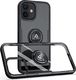 Alogy Etui Alogy Ring Holder Clear Armor do Apple iPhone 12 mini 5.4 czarne + Szkło Alogy uniwersalny 10