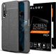 Alogy Etui Alogy Leather Armor do Huawei Honor 20 czarne + Szkło Alogy uniwersalny 11