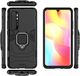 Alogy Etui Alogy Stand Ring Armor do Xiaomi Mi Note 10 Lite czarne + Folia 3mk ARC uniwersalny 6