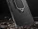 Alogy Etui Alogy Stand Ring Armor do Samsung Galaxy M21 czarne + Szkło 3mk uniwersalny 9