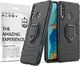 Alogy Etui Alogy Stand Ring Armor do Huawei P30 Lite czarne + Szkło Alogy cały ekran uniwersalny 13