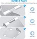 Stojak Omoton Podstawka OMOTON do iPada Air, iPada Mini, iPada Pro 9,7 do 12 cali, podstawka do tabletu Samsung z regulowanym kątem i wyjściem kabla ładującego, stabilny, aluminiowy uchwyt w kolorze srebrnym 4