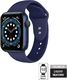 Crong Crong Liquid Band - Pasek Apple Watch 42/44 mm (granatowy) uniwersalny 4