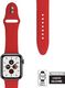 Crong Crong Liquid Band - Pasek Apple Watch 42/44 mm (czerwony) uniwersalny 6