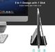 VAYDEER Stojak na laptopa Regulowana stacja dokująca do notebooka Zajmująca mało miejsca, trzy w jednym dla wszystkich modeli MacBook Pro Air, Mac, HP, Dell, Microsoft Surface i Lenovo do 17,3 cala czarne 4