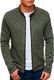 Ombre Bluza męska rozpinana bez kaptura C453 - khaki L 1