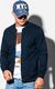 Ombre Bluza męska rozpinana bez kaptura B1077 - granatowa XXL 1
