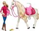 Mattel Barbie FTF02 - wymarzony koń i lalka, biegnący i tańczący koń z czujnikami dotyku i hałasu, zabawki dla dziewczynek od 3 lat 1