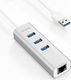 HUB USB Anker Anker Aluminiowy 3-portowy koncentrator USB 3.0 z portem Ethernet, kabel USB 3.0 o długości 40 cm / 1,3 stopy [Chipset portu Ethernet RTL8153 + porty USB Chipset VL812] (srebrny) 6