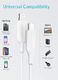 Kabel USB Anker Anker Powerline III USB-C na przewodzie Lightning, kabel z certyfikatem MFi 30 cm, błyskawiczne prędkości ładowania dla iPhone'a SE / 11/11 Pro / X / XS / XR Max / 8 Plus / AirPods Pro, obsługuje Power Delivery, biały 6
