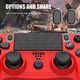 Pad TUTUO Kontroler do PS4, kontroler bezprzewodowy TUTUO Kontroler bezprzewodowy Bluetooth Gamepad Joystick z gniazdem słuchawkowym 3,5 mm do Playstation 4 / PlayStation3 - czerwony 2