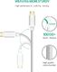 Kabel USB Ugreen Kabel szybkiego ładowania UGREEN Kabel micro USB 2.0 Nylonowe wsporniki do Samsung S7 Samsung Galaxy S6 S5 Edge J3 J5 J7 A3 A5 A7, Huawei P10 Lite P9 Lite, kontroler PS4 (0,5 m, biały) 4