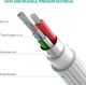 Kabel USB Ugreen Kabel szybkiego ładowania UGREEN Kabel micro USB 2.0 Nylonowe wsporniki do Samsung S7 Samsung Galaxy S6 S5 Edge J3 J5 J7 A3 A5 A7, Huawei P10 Lite P9 Lite, kontroler PS4 (0,5 m, biały) 6