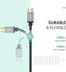 Kabel USB Ugreen Kabel do ładowania UGREEN Kabel micro USB Kabel do ładowania Kabel USB 2.0 Nylonowe wsporniki do Samsung S7 Samsung Galaxy S6 S5 Edge J3 J5 J7 A3 A5 A7, Huawei P10 Lite P9 Lite, kontroler PS4 (1m, czarny) 4