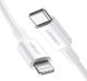 Kabel USB Ugreen Kabel ładowania UGREEN z USB C na Lightning Kabel Lightning typu C z certyfikatem MFi obsługuje zasilanie zgodne z iPhone SE, iPhone 11 Pro Max, XR, XS Max, X, 8, 8 Plus, AirPods Pro (biały, 1M) 1