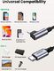 Kabel USB Ugreen Kabel UGREEN USB C do Lightning Złącze kątowe 90 stopni Certyfikat MFi Zasilanie Kabel USBC Lightning kompatybilny z iPhone SE 2020, 11 Pro, iPhone 11, iPhone XS, XR, Phone 8, Airpods Pro (2M) 1