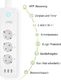 Gosund Inteligentna Listwa Gosund WLAN z USB, niezależnym przełącznikiem, wieloma gniazdami z kontrolą głosową Alexa i Google Home, pomiar zużycia energii, minutnik i kontrola aplikacji, 5 stóp, WIFI tylko 2,4 GHz 1