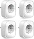 TECKIN Inteligentne gniazdo TECKIN WLAN, zestaw 4 gniazd Alexa, gniazda Smart Home mierzą zużycie energii, mogą być obsługiwane zdalnie, współpracuje z Google Home, TYLKO w sieci 2,4 GHz 1