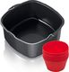 Philips Zestaw do pieczenia Philips HD9925 / 01 do urządzenia Airfryer (blacha do pieczenia i pojemniki na muffinki), metalowy, czarny / czerwony 1