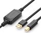 Ugreen Kabel drukarki UGREEN Kabel połączeniowy drukarki Kabel aktywnego skanera Kabel USB A / B Wtyk USB 2.0 A do wtyku B Obsługiwane dla HP, Canon, Lexmark, Epson, Dell / pozłacane styki (15 m) 1