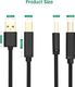 Ugreen Kabel drukarki UGREEN Kabel połączeniowy drukarki Kabel aktywnego skanera Kabel USB A / B Wtyk USB 2.0 A do wtyku B Obsługiwane dla HP, Canon, Lexmark, Epson, Dell / pozłacane styki (15 m) 7