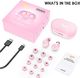 Słuchawki Elecder Słuchawki Bluetooth Elecder D10 Słuchawki z mikrofonem Słuchawki Bluetooth 5.0 sportowe z torbą ładującą do treningu, wsparcie dla smartfonów Android / iPhone (Rosado) 2