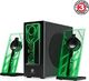 Głośniki komputerowe GOgroove System Głośników GOgroove 2.1 do PC PC z systemem Głośników biurkowych z efektem LED z subwooferem i niebieskimi podświetleniami LED, idealny do gier stereo na komputerze, PC, notebooku 3