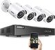 Kamera IP ANNKE System kamer ANNKE 1080P Rejestrator DVR 4CH HD 3MP HDMI z 4 zewnętrznymi kamerami monitorującymi 1080P bez dysku twardego, 30m IR Night Vision, alarm ruchu, szybki dostęp do smartfona i PC 1