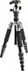Statyw Mantona Lekki podróżnik Mantona - lekki aluminiowy statyw podróżny, niezwykle lekki 1,1 kg i kompaktowy 30,5 cm, funkcja na jednej nodze, panoramiczna głowica kulowa 360do Arca-Swiss, z torbą, czarno-szara 3