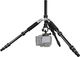 Statyw Mantona Lekki podróżnik Mantona - lekki aluminiowy statyw podróżny, niezwykle lekki 1,1 kg i kompaktowy 30,5 cm, funkcja na jednej nodze, panoramiczna głowica kulowa 360do Arca-Swiss, z torbą, czarno-szara 6