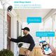Kamera IP Yeskamo Kamera dozorowa YESKAMO z reflektorem Kamera WiFi 1080P z dwukierunkową rozmową i nagrywaniem dźwięku, czujnik ruchu PIR aktywuje alarm, alarm syreny, noktowizor, pamięć na kartę SD 32G 2