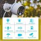 Kamera IP Yeskamo Kamera dozorowa YESKAMO z reflektorem Kamera WiFi 1080P z dwukierunkową rozmową i nagrywaniem dźwięku, czujnik ruchu PIR aktywuje alarm, alarm syreny, noktowizor, pamięć na kartę SD 32G 5
